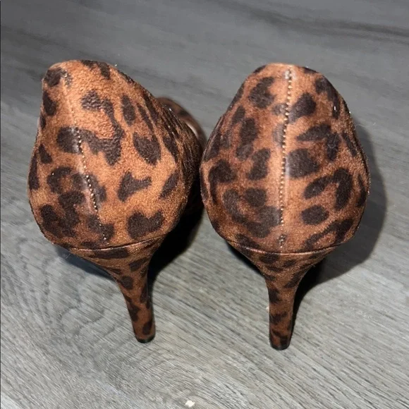 Nine West Brown Leopard Print Women's Shoes - Picture 6 of 8